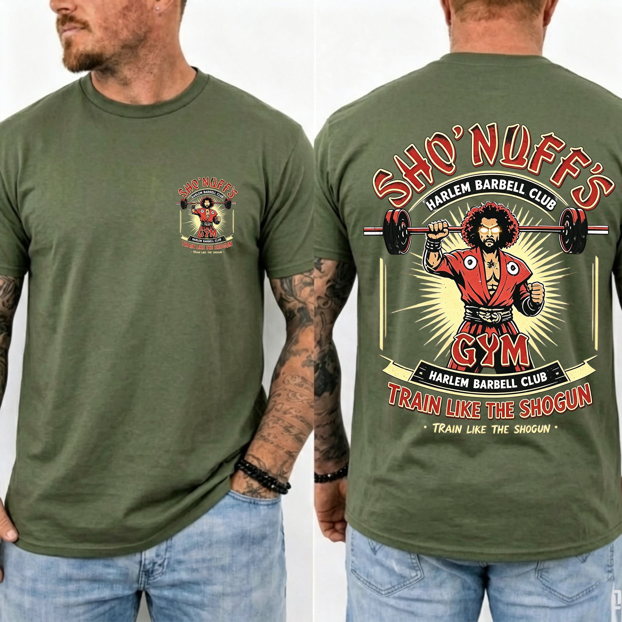 Sho' Nuff's Gym Double‑Sided Graphic T‑Shirt Retro Movie Tee