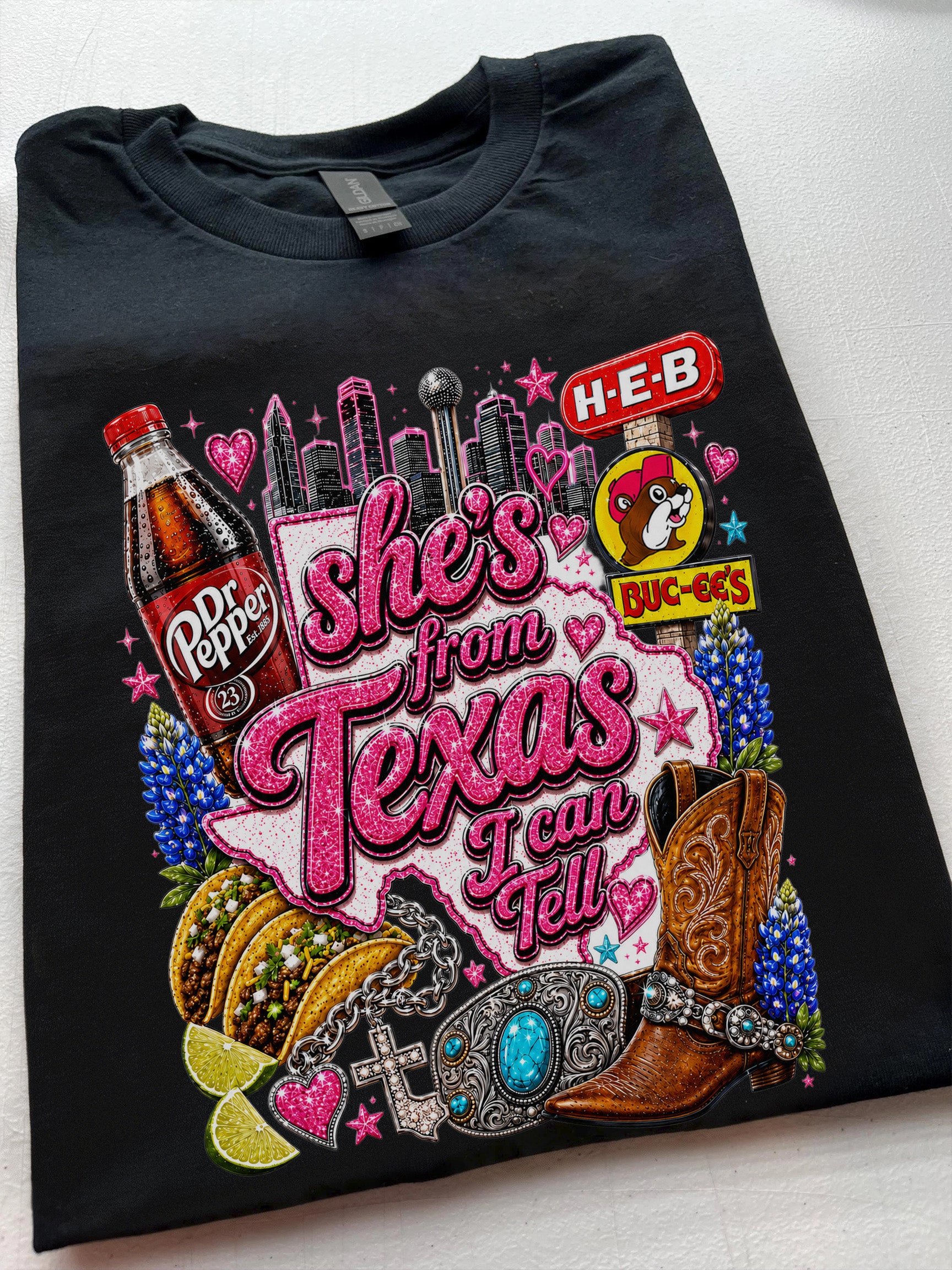 Shes From Texas I Can Tell - Texas Cowgirl Shirt