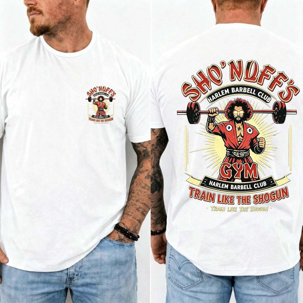 Sho' Nuff's Gym Double‑Sided Graphic T‑Shirt Retro Movie Tee