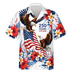 USA 250 Years 1776-2026 Patriotic Eagle Flag Hawaiian Shirt