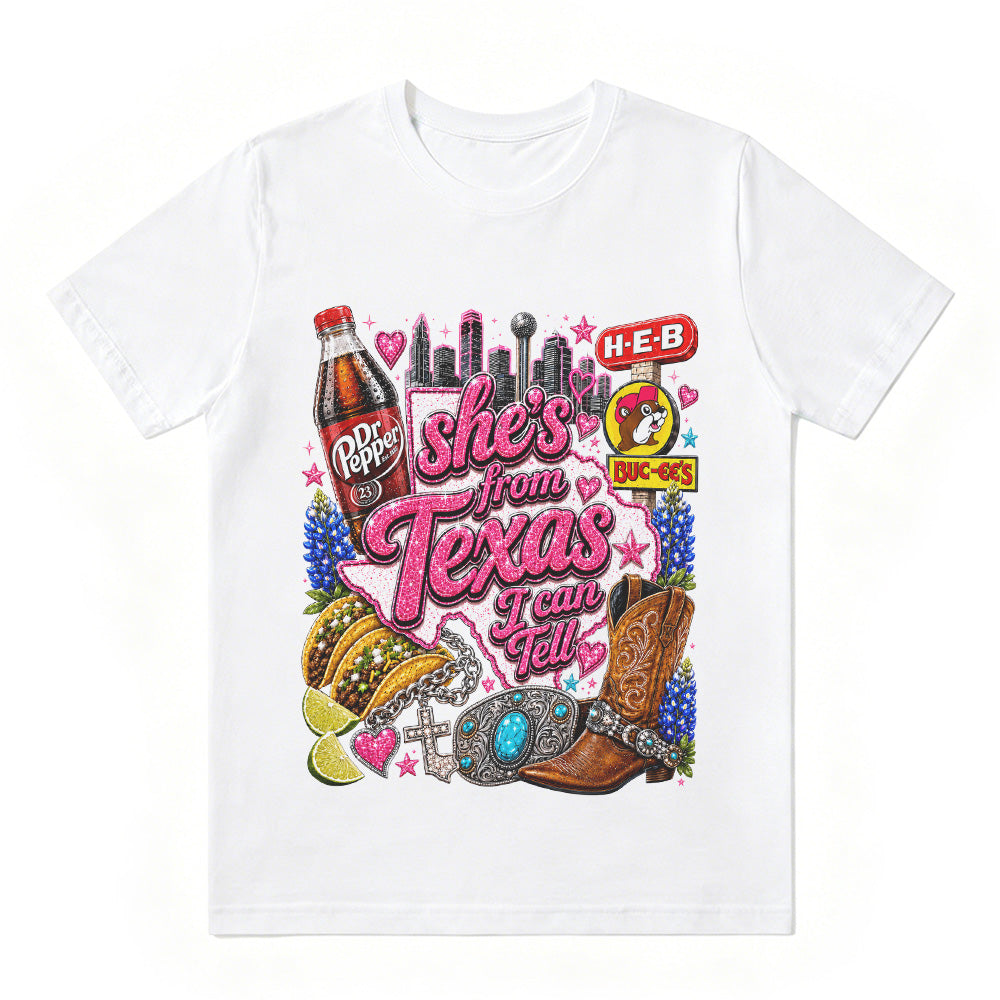 Shes From Texas I Can Tell - Texas Cowgirl Shirt