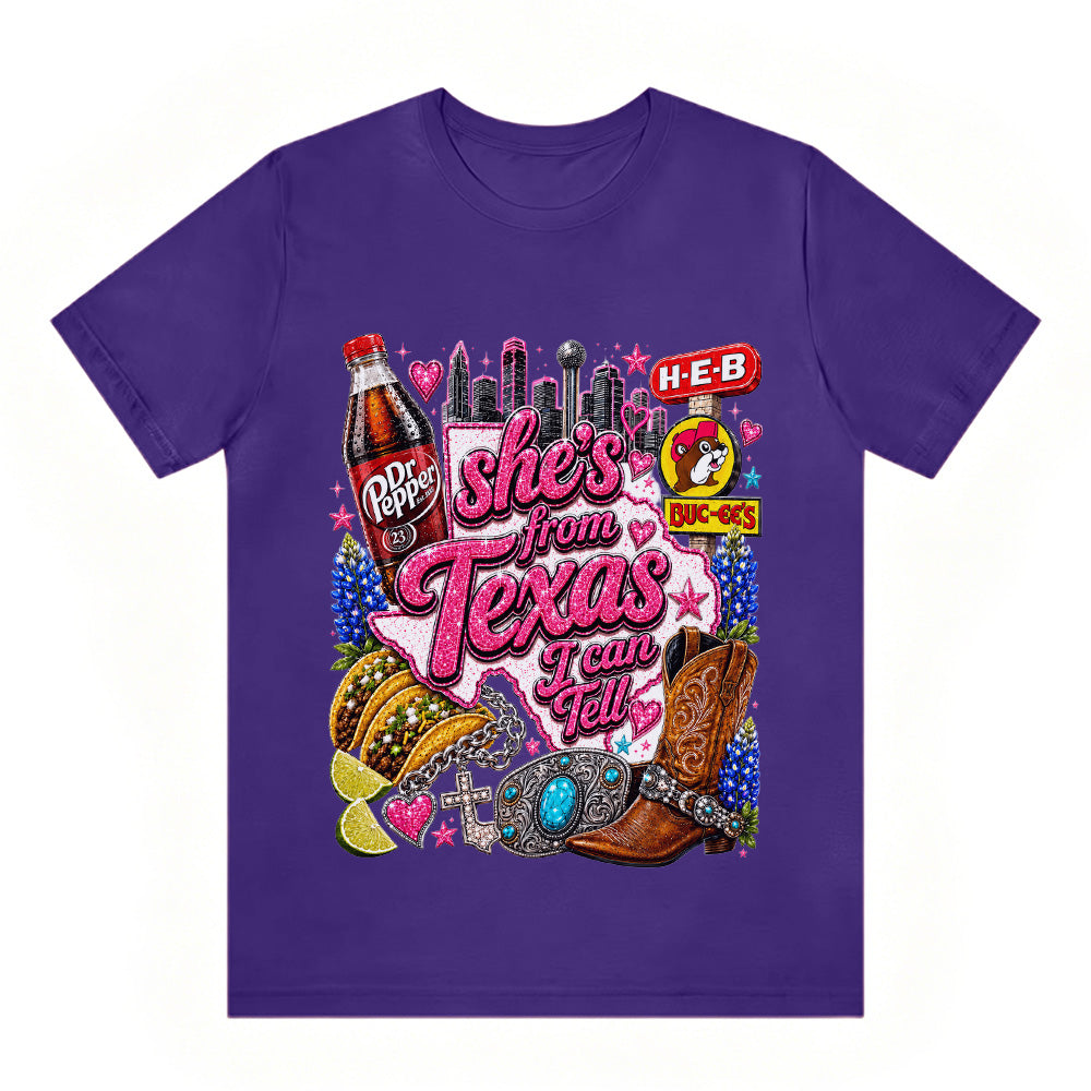 Shes From Texas I Can Tell - Texas Cowgirl Shirt