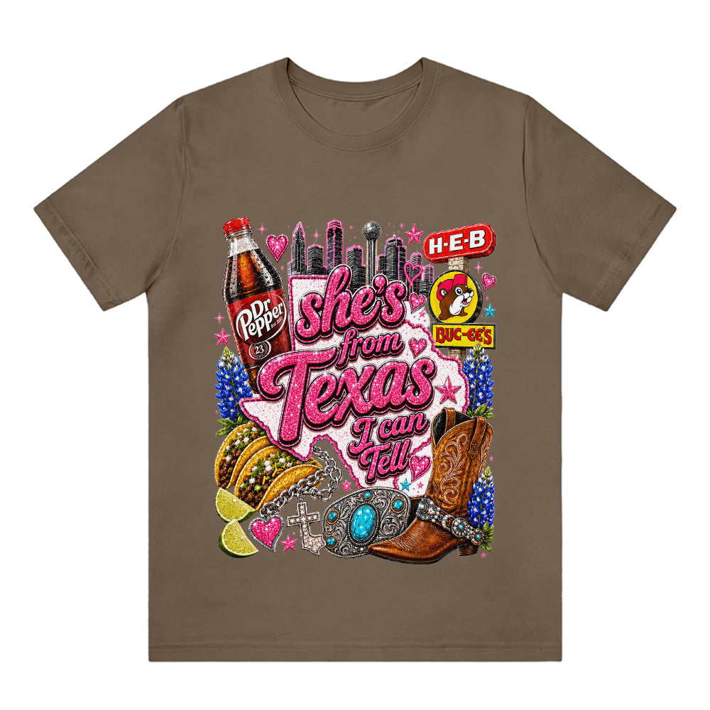 Shes From Texas I Can Tell - Texas Cowgirl Shirt