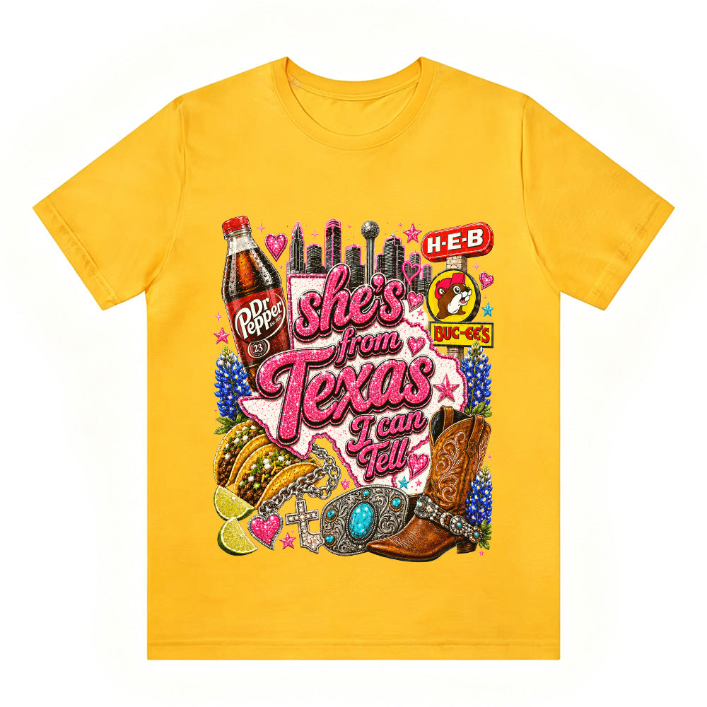 Shes From Texas I Can Tell - Texas Cowgirl Shirt