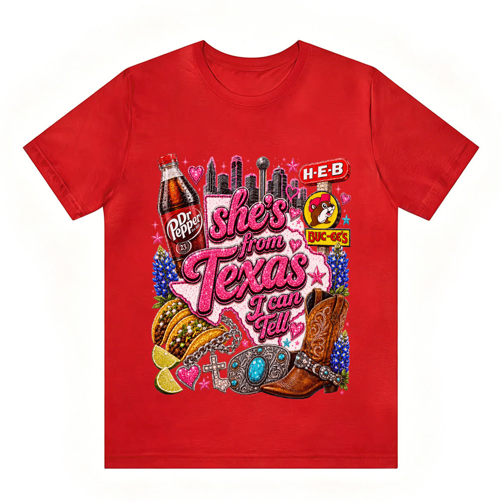 Shes From Texas I Can Tell - Texas Cowgirl Shirt