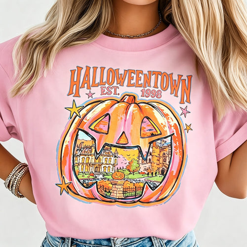 Halloweentown Est 1998 Pumpkin Graphic T‑Shirt