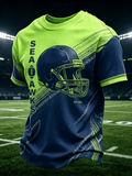 Men's Football Print Short-Sleeve T-Shirt