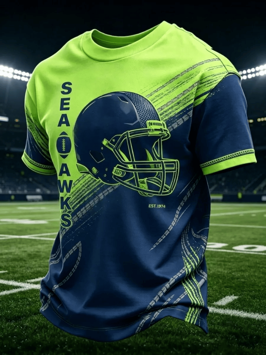 Men's Football Print Short-Sleeve T-Shirt