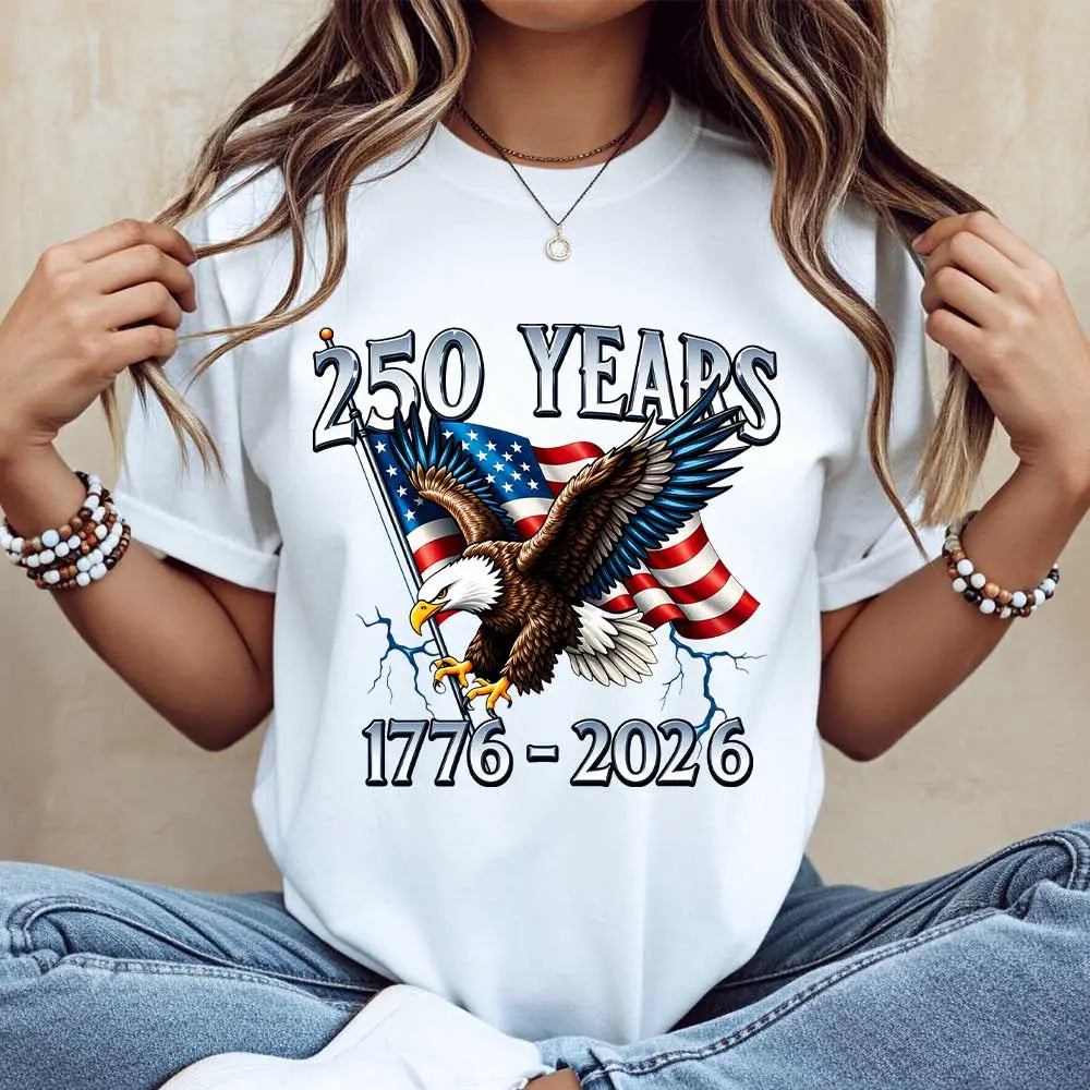 America 250th Anniversary Eagle T-Shirt – 1776-2026 United States Flag Design