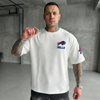 Buffalo Bills Embroidered Men's Ribbed Oversized T-Shirt