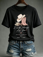 Women'S Commemorative Printed Casual T-Shirt