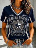 Women's Football Lovers Print T-Shirt
