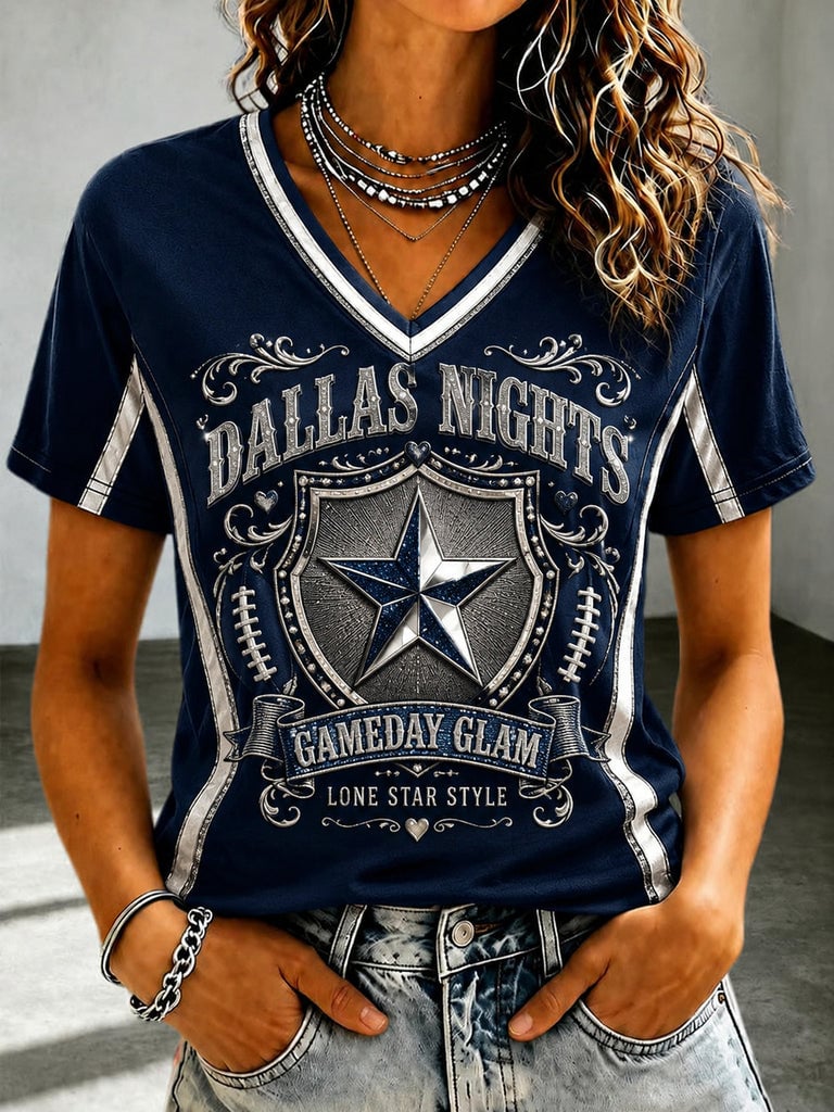 Women's Football Lovers Print T-Shirt