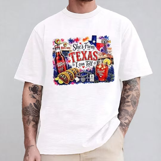 Shes from Texas I Can Tell Lyric Unisex T-shirt