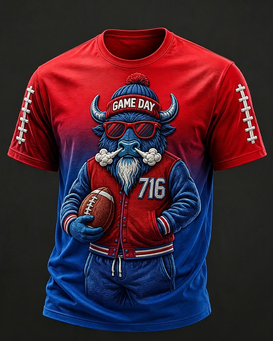 Men's rugby fan crew neck shirt