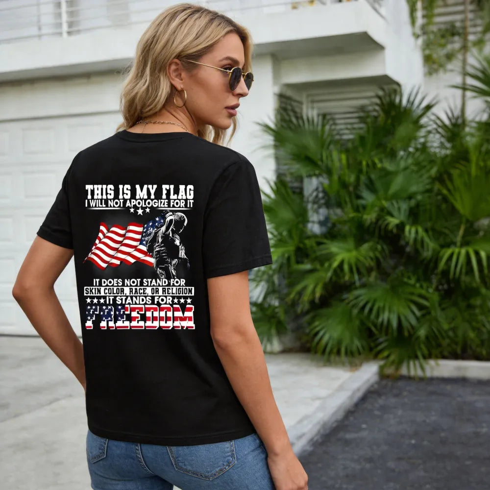 <🇺🇸 250th Anniversary Special 🎆>This Is My Flag Freedom T-Shirt – Patriotic Graphic, Veteran Military Support