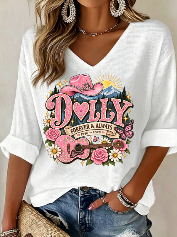 Women'S Country Music Printed Casual T-Shirt