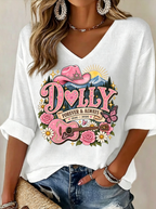 Women'S Country Music Printed Casual T-Shirt