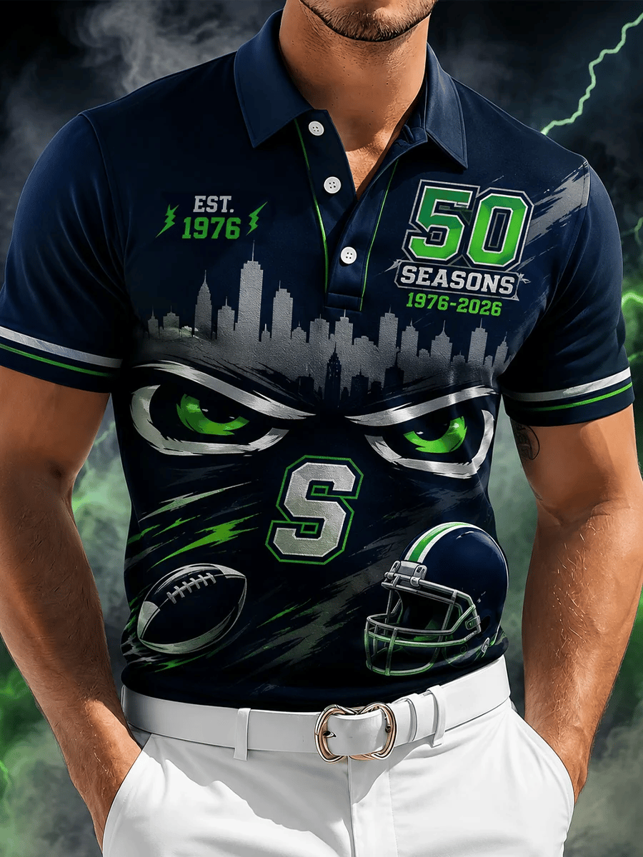 Men's Rugby-Print Short-Sleeve T-Shirt