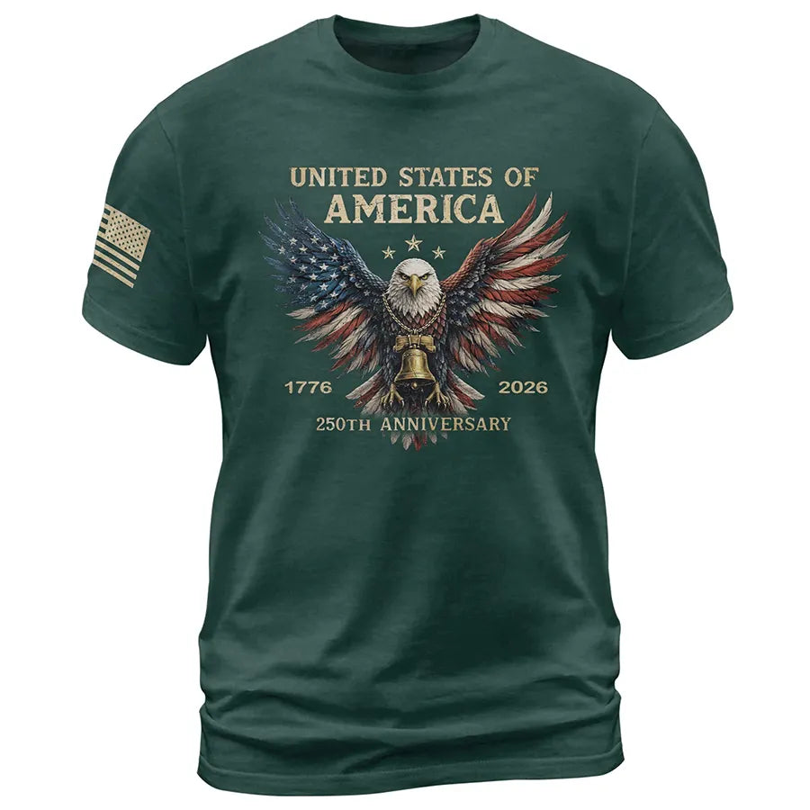 USA 250th Anniversary 250 Years Shirt 1776–2026 American Flag Winged