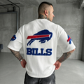 Buffalo Bills Embroidered Men's Ribbed Oversized T-Shirt