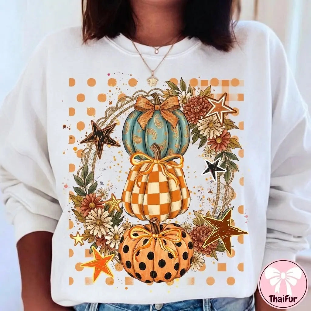 Coquette Pumpkin Fall Sweatshirt