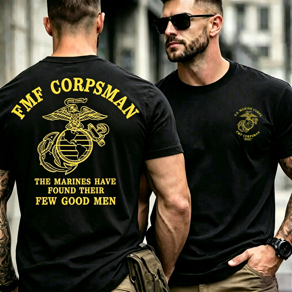 Men Retro Letter Badge Tactical Short Sleeve Tee