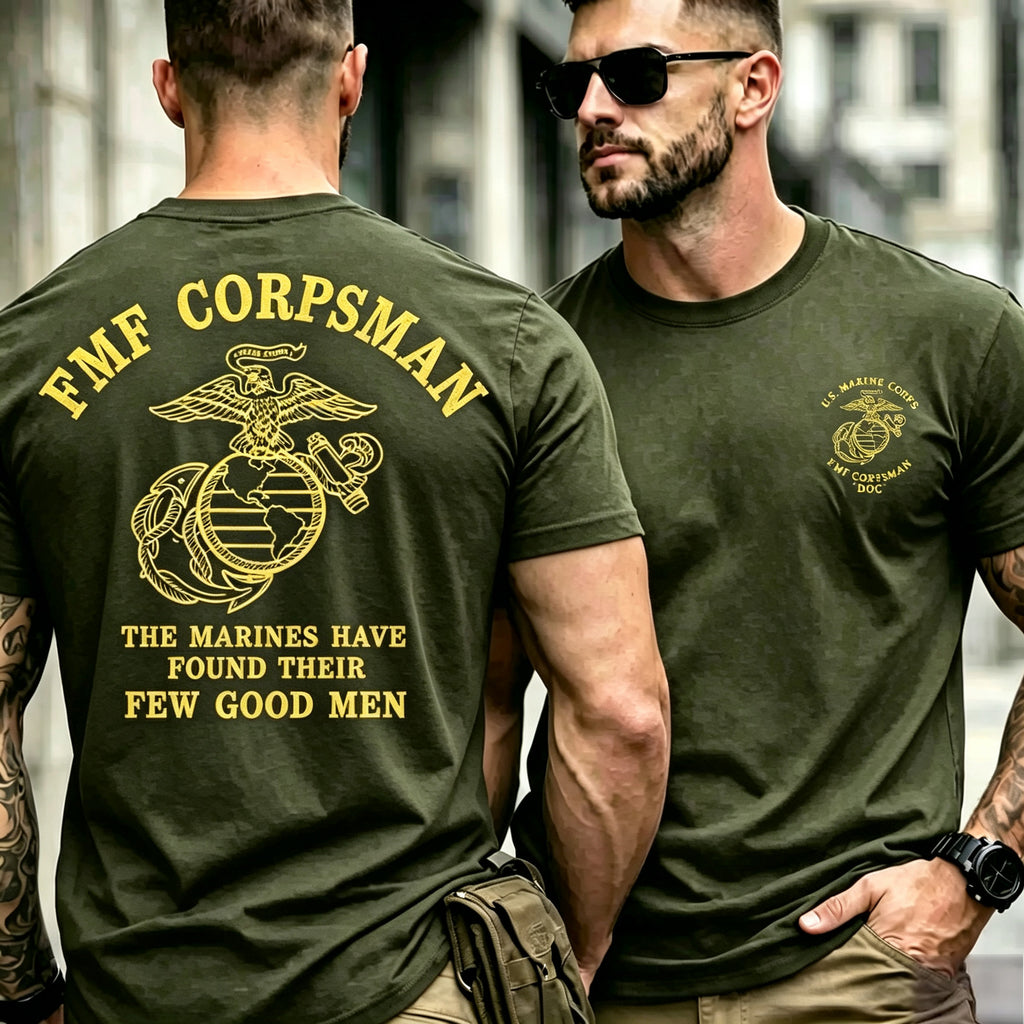 Men Retro Letter Badge Tactical Short Sleeve Tee