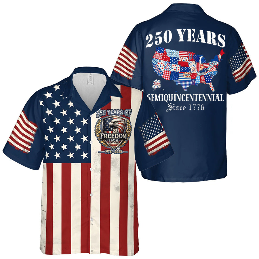 USA 250 Years Of Freedom Hawaiian Shirt