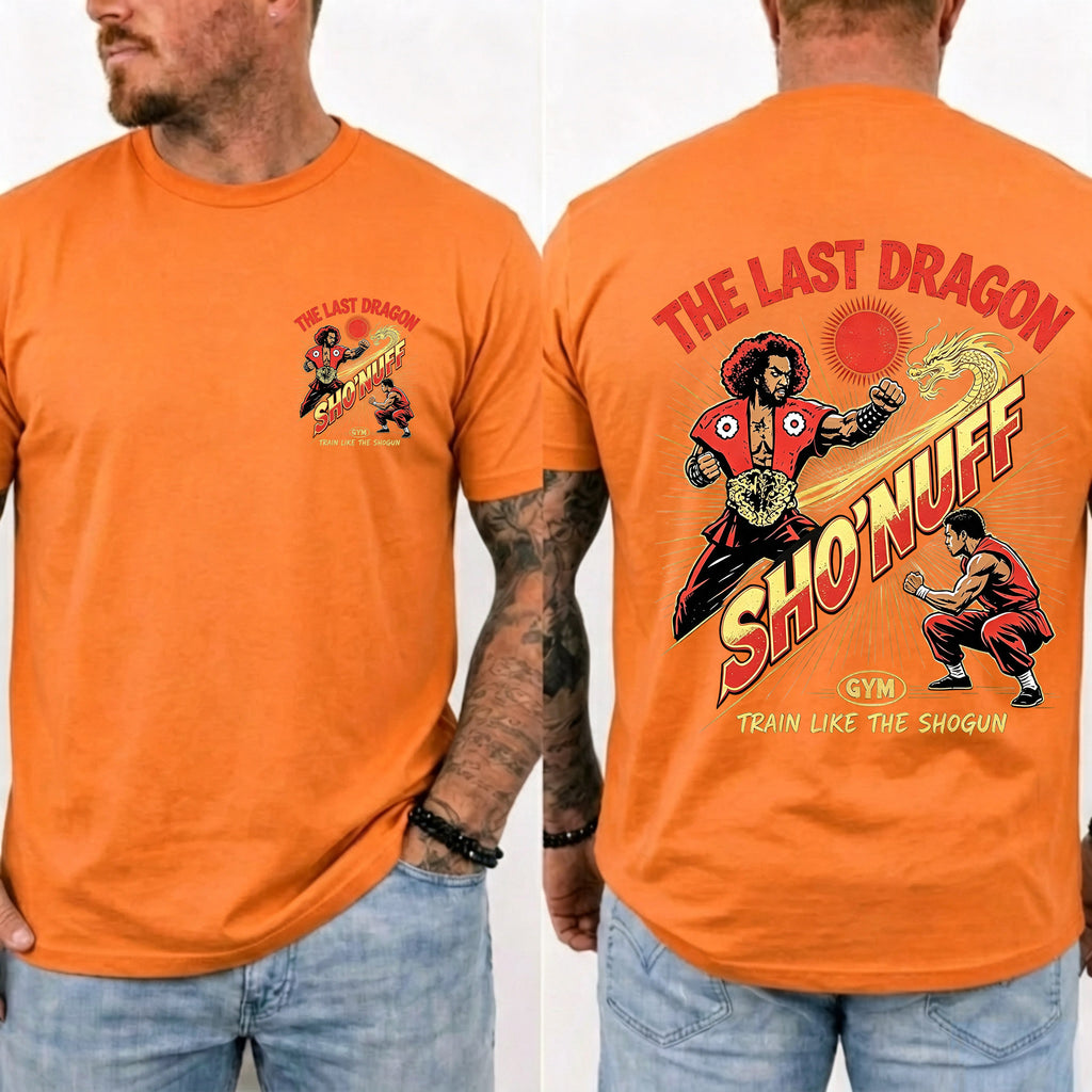 Train Like The Shogun Front & Back Print Men Casual Graphic T‑Shirt