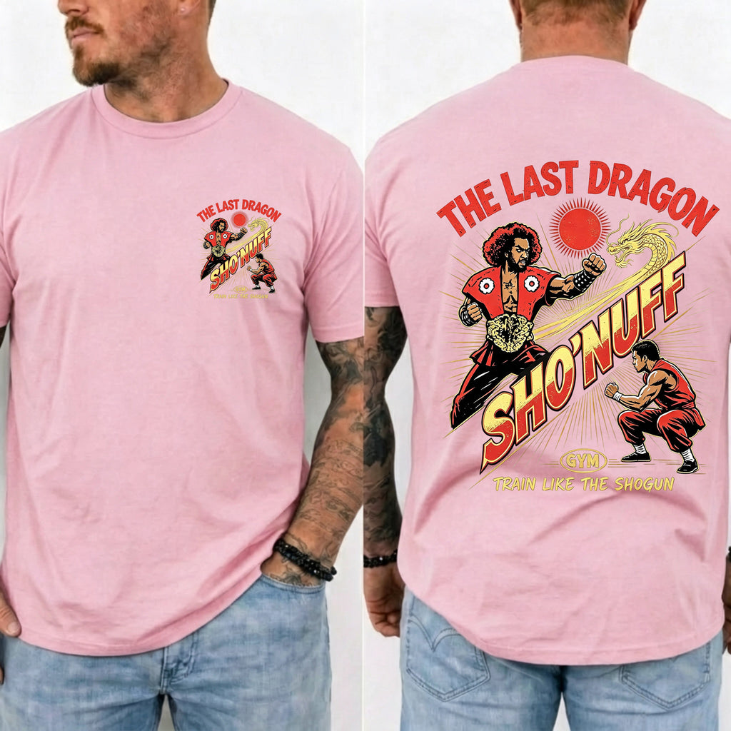 Train Like The Shogun Front & Back Print Men Casual Graphic T‑Shirt