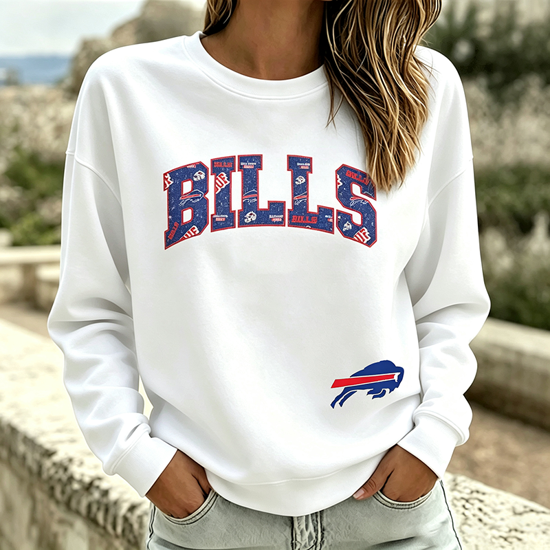 Women's Football Fan Graphic Crewneck Sweatshirt