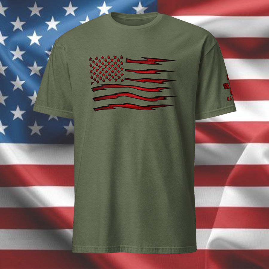 Red Carbon Bolt Onyx American Flag