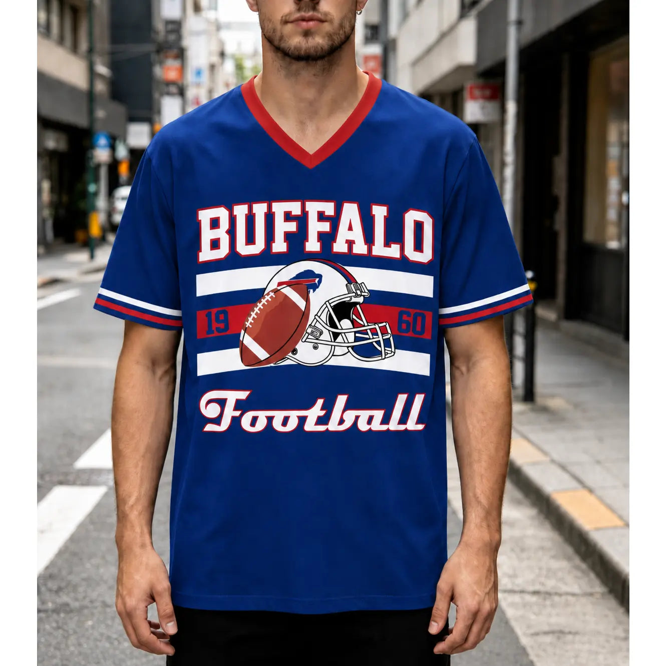 Football Classic V-Neck Fan Jersey