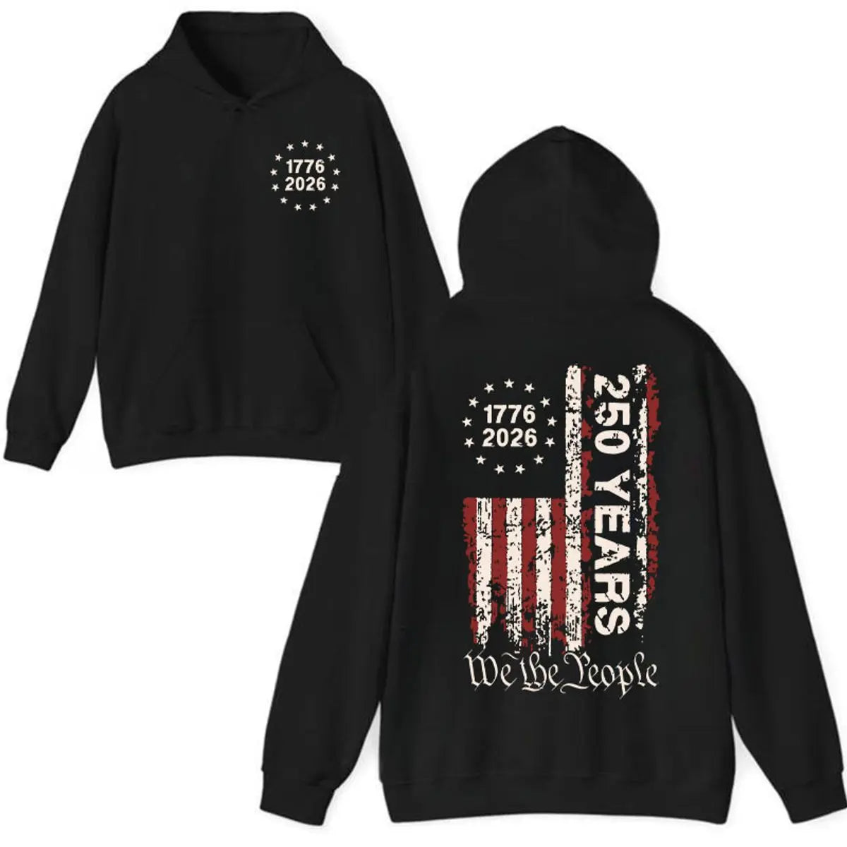 250 Years Of Freedom America T-Shirt & Hoodie – Usa 250th Anniversary Flag Pullover