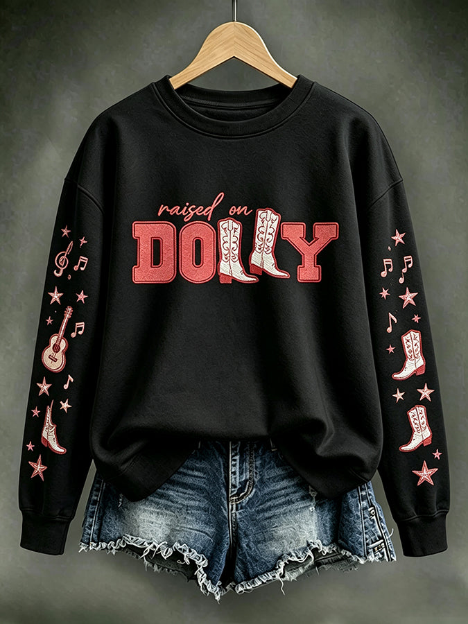 Women'S Commemorative Printed Round Neck Sports Shirt