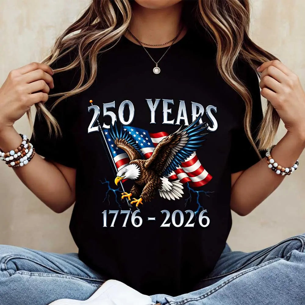 America 250th Anniversary Eagle T-Shirt – 1776-2026 United States Flag Design