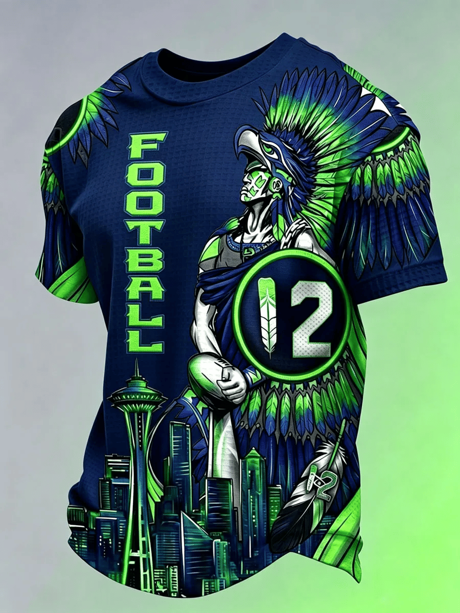 Men's Retro Football  Printing  T-Shirts
