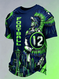 Men's Retro Football  Printing  T-Shirts