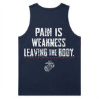 Menswear Soft Fabric Tank Top - "Pain Is Weakness Leaving The Body" Print