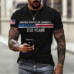 Men'S American Flag Commemorative 250Th Anniversary Classic Pattern Short Sleeve T-Shirt
