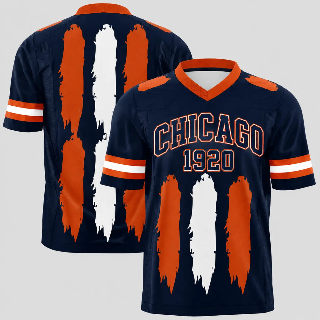 Football Fans V-Neck Jersey for Men Women, Game Day Team Shirt, Quick-Drying Sports Outdoor Jersey, Gifts for Football Lovers - Multiple colors available