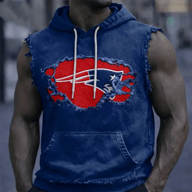 Men's New England Patriots Football Fan Hooded Tank