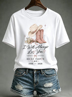 Women'S Commemorative Printed Casual T-Shirt