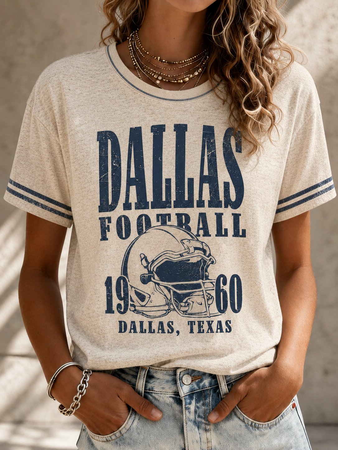Women's Football Print T-shirt