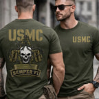 USMC Semper Fi Skull Shirt