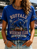 Women's Commemorative Graphic T-Shirt for Rugby Fans