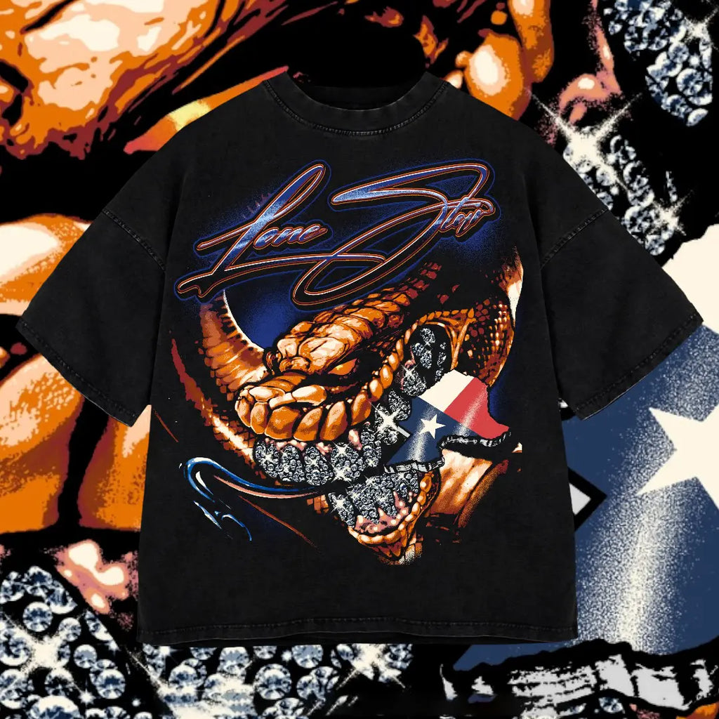 The Lonestar Snake Texas Washed T-Shirt