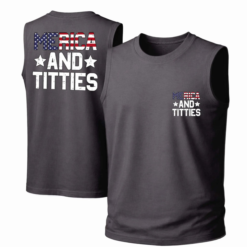 Merica And Titties Tank Top