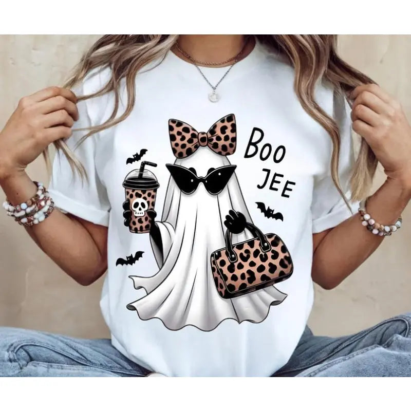 Boo-Jee Ghost Shirt Leopard Ghost Tee